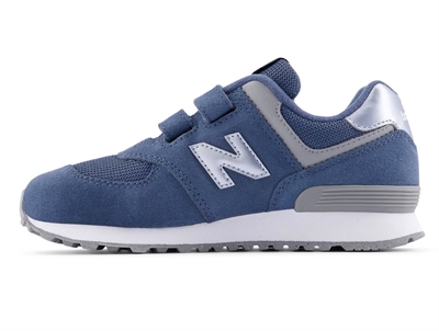 New Balance 574 sneaker blå med velcrolukning