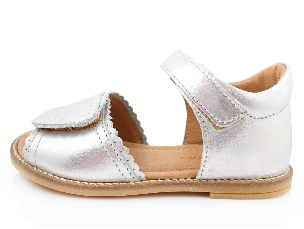Pom Pom sandaler sølvfarvet læder 161201/11 Silver | str. 28-32 | SommerUDSALG - fantastiske priser