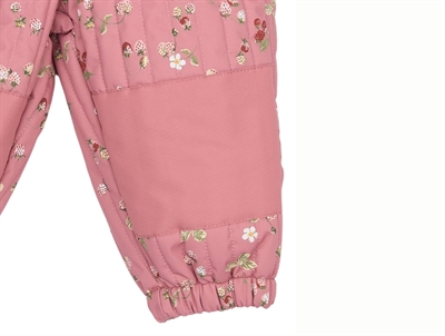 Petit Piao termo bukser dusty rose strawberry aop knædetalje