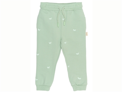 Petit Piao sweatpants i lysegrøn med butterfly broderi forfra