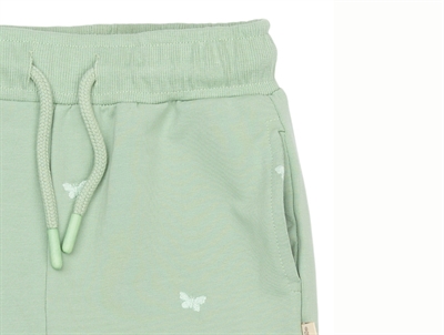 Petit Piao sweatpants i lysegrøn med butterfly broderi detalje