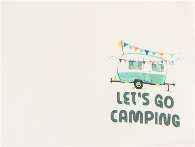 Petit Piao t-shirt råhvid med campingprint detalje