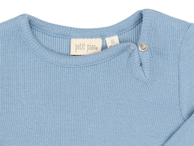 Petit Piao bodystocking lyseblå detalje hals