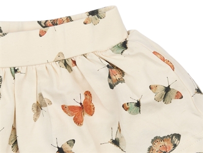 Petit Piao nederdel råhvid med butterfly print detalje