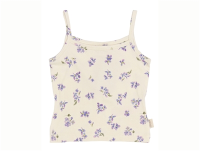 Petit Piao undertrøje råhvid med violprint