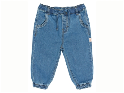 Petit Piao denim bukser lyseblå forfra