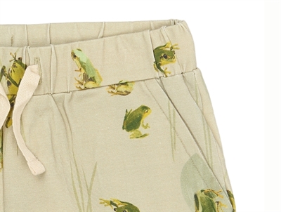 Petit Piao shorts beige med frøer detalje