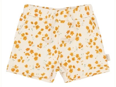 Petit Piao shorts råhvid med buttercup print forfra