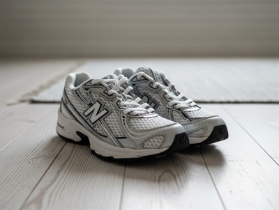 New Balance 740 sneakers hvid/blå med elastiksnøre