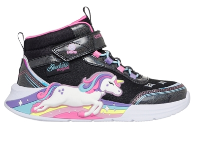 Skechers Unicorn Chaser støvlet med lys sort til børn