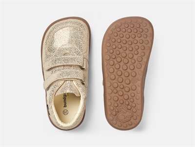 Bundgaard Lane sneaker ivory gold med velcro til børn-  bred pigesko