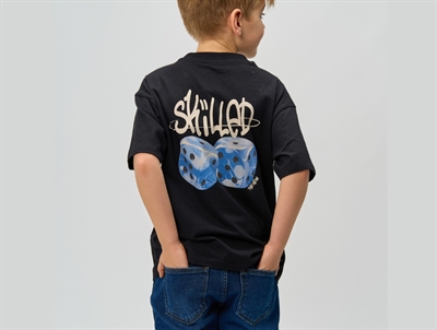 Bagside af THE NEW TNRoss oversize t-shirt sort med grafisk print