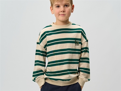 THE NEW sweatshirt stribet deep teal front