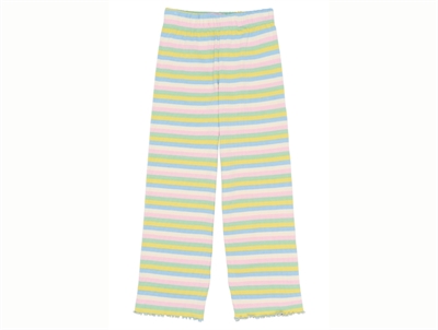 THE NEW Stella wide rib bukser multi striped med flæsekant