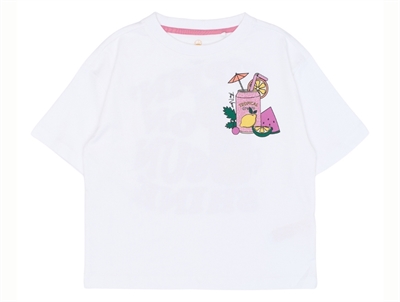 THE NEW Tarla oversized t-shirt bright white sunshine print forfra