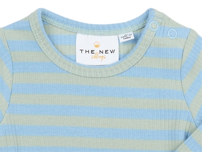 THE NEW Siblings Fro rib body forever blue striped tæt på hals og trykknapper