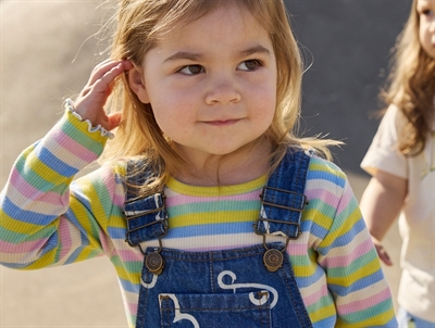 THE NEW Siblings Sofia rib bluse multi striped vist på barn