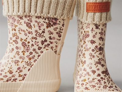 Wheat Wader vintergummistøvle rosa blomster