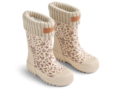 Wheat Wader vintergummistøvle rosa blomster