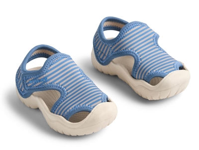 Wheat Bani badesandal blue swim stribet med velcro