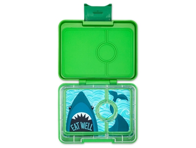 Yumbox Snack madkasse jurassic green med haj